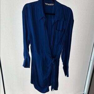 Zara Blue Wrap Dress